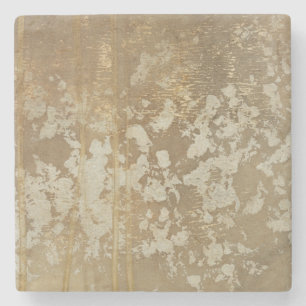 Dessous-de-verre En Pierre Peinture abstraite d'or avec les taches argentées