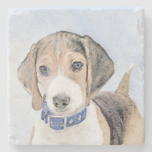 Dessous-de-verre En Pierre Peinture beagle - Cute Original Chien Art