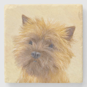 Dessous-de-verre En Pierre Peinture de Cairn Terrier - Cute Original Chien Ar