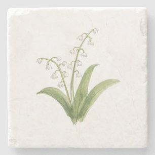 Dessous-de-verre En Pierre Peinture de fleur de muguet