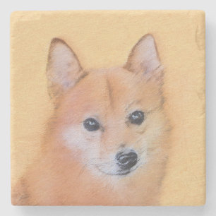 Dessous-de-verre En Pierre Peinture finlandaise Spitz - Jote Original Chien A