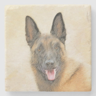 Dessous-de-verre En Pierre Peinture malinoise belge - Beau art original de ch