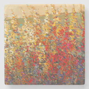 Dessous-de-verre En Pierre Peinture murale lumineuse de jardin des fleurs