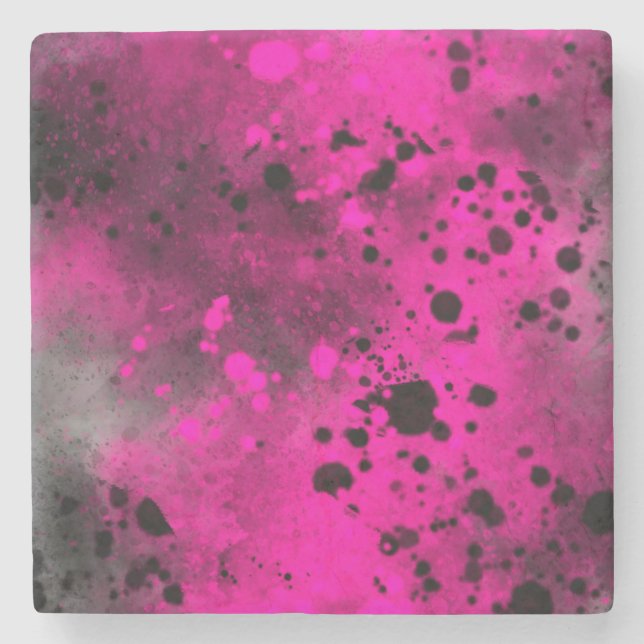 Dessous-de-verre En Pierre Peinture rose rétro (Devant)
