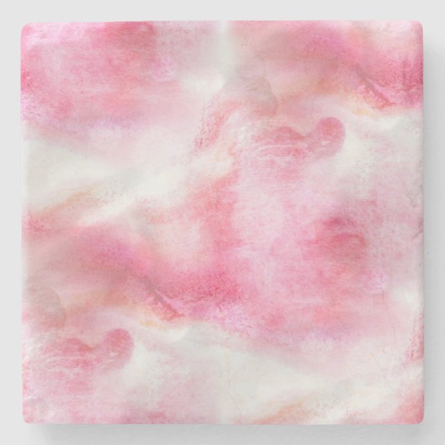 Dessous-de-verre En Pierre peinture rouge 2 de main d'arrière - plan (Devant)