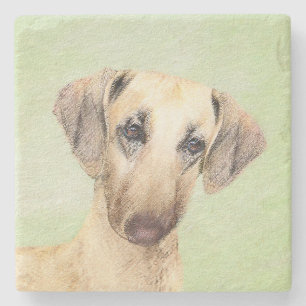 Dessous-de-verre En Pierre Peinture Sloughis - Joli art original pour chien