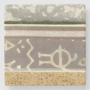 Dessous-de-verre En Pierre Peinture tribale contemporaine de motif