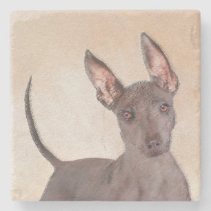 Dessous-de-verre En Pierre Peinture Xoloitzcuintli - Cute Original Chien Art
