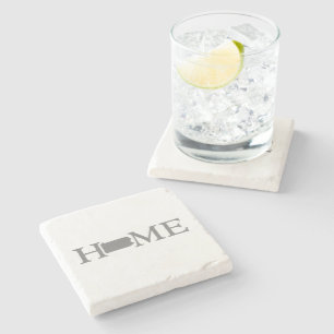 Dessous-de-verre En Pierre Pennsylvanie Accueil Carte d'État Formé Lettre W