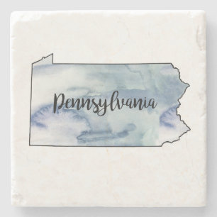 Dessous-de-verre En Pierre Pennsylvanie State Map Dessous de verre en pierre 