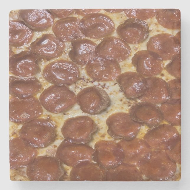 Dessous-de-verre En Pierre Pepperoni Pizza (Devant)