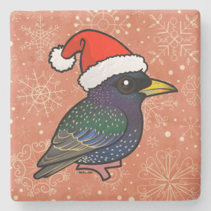 Dessous-de-verre En Pierre Père Noël European Starling