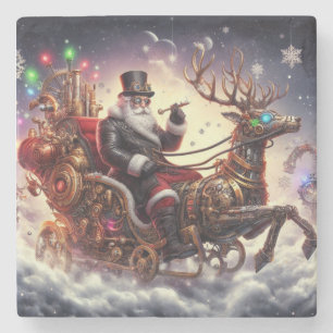 Dessous-de-verre En Pierre Père Noël/Reindeer steampunk Noël/hiver