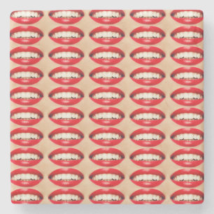 Dessous-de-verre En Pierre Perfect Smile Femme Fatale Pop-art