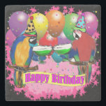 DESSOUS-DE-VERRE EN PIERRE PERROQUETS D'ANNIVERSAIRE<br><div class="desc">PRODUITS DE PERROQUET D'ANNIVERSAIRE MIGNONS</div>