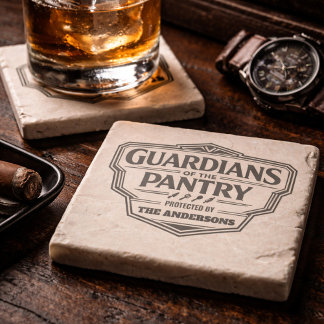 Dessous-de-verre En Pierre Personalized Guardians of the Pantry Stone Coaster