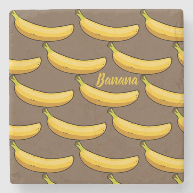 Dessous-de-verre En Pierre Personnaliser Banana (Devant)