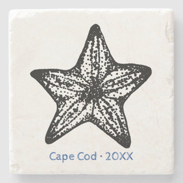 Dessous-de-verre En Pierre Personnaliser Ocean Starfish Sand Stone Dessous de (Devant)