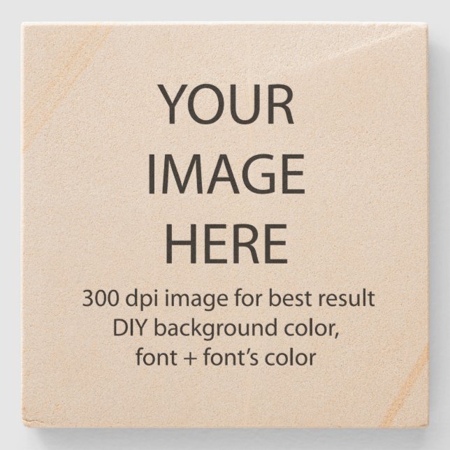 Dessous-de-verre En Pierre personnalisez ce dessous de verre en grès (Devant)