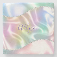 Personnalize Purple Script, Iridescent Wave