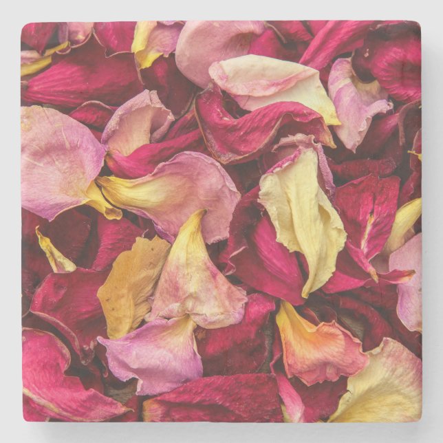 Dessous-de-verre En Pierre Pétales roses (Devant)