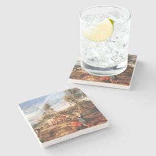 Dessous-de-verre En Pierre Peter Paul Rubens Milkmaips avec du bétail sur une