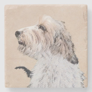 Dessous-de-verre En Pierre Petit Basset Griffon Vendéen Peinture - Chien Art