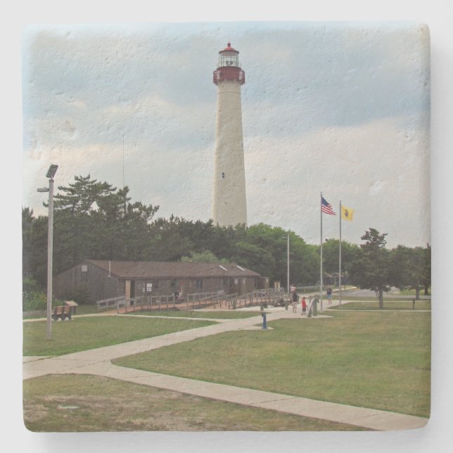 Dessous-de-verre En Pierre Phare de Cape May (Devant)