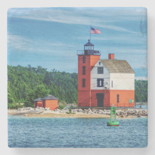 Dessous-de-verre En Pierre Phare de Round Island