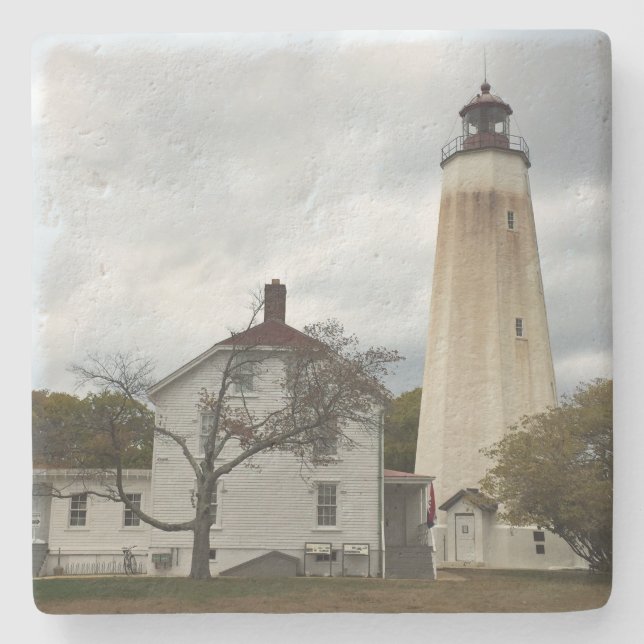 Dessous-de-verre En Pierre Phare de Sandy Hook (Devant)