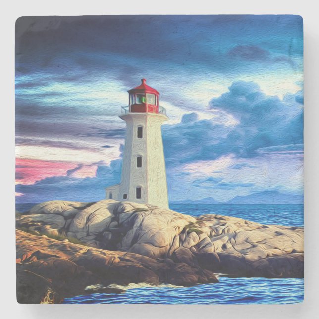 Dessous-de-verre En Pierre Phare - Dessous de verre en marbre (Devant)