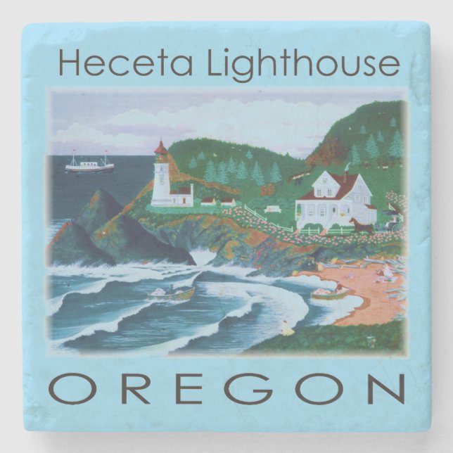 Dessous-de-verre En Pierre Phare Heceta (Devant)