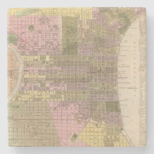 Dessous-de-verre En Pierre Philadelphie (Devant)