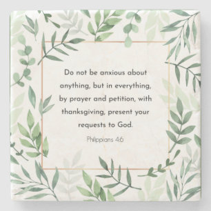Dessous-de-verre En Pierre Philippiens 4:6, Verse de la Bible,