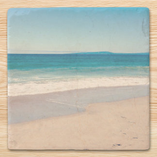Dessous-de-verre En Pierre Photo de plage océan bleu Scénique
