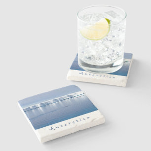 Dessous-de-verre En Pierre Photo paysage de l'iceberg Antarctique avec texte