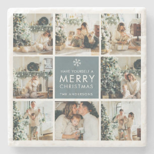 Dessous-de-verre En Pierre Photos Multi Holiday   Merry Christmas  