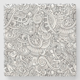 Dessous-de-verre En Pierre Piano cool et Thème musical clavier