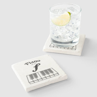 Dessous-de-verre En Pierre Piano Est Mon Forte Funny Piano touches Piano Pian