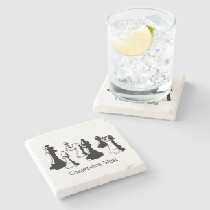 Dessous-de-verre En Pierre Pièces d'échecs Art Vintage #2