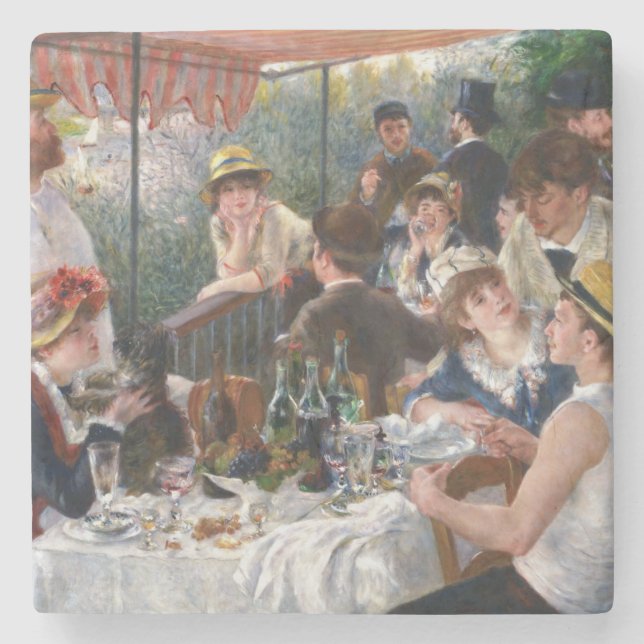 Dessous-de-verre En Pierre Pierre-Auguste Renoir - Déjeuner de la fête nautiq (Devant)