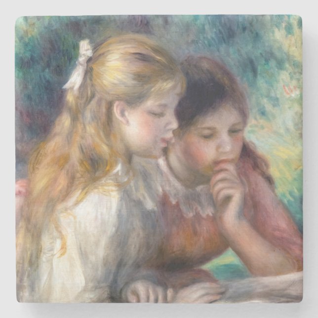 Dessous-de-verre En Pierre Pierre-Auguste Renoir - Lecture (Devant)