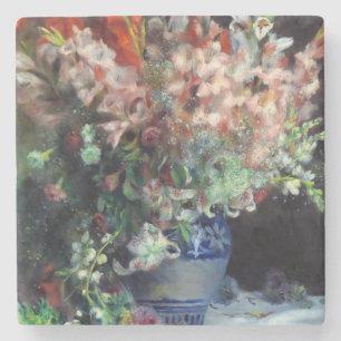 Dessous-de-verre En Pierre Pierre-Auguste Renoir Vintage Gladioli dans un Vas