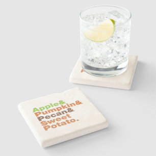 Dessous-de-verre En Pierre Pies de vacances ~ Fête Noël Thanksgiving Noël