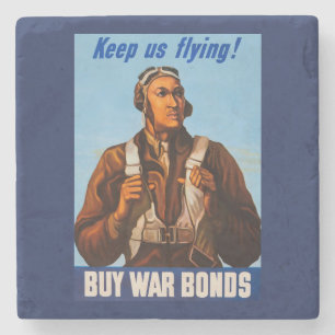 Dessous-de-verre En Pierre Pilotes d'aviation afro-américains de 2ÈME GUERRE