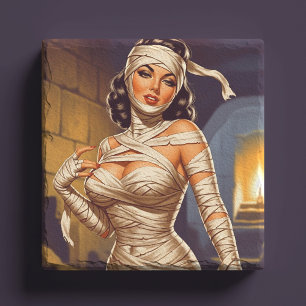 Dessous-de-verre En Pierre Pin-up de momie vintage
