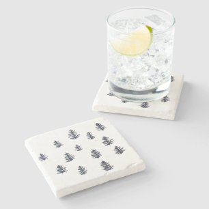 Dessous-de-verre En Pierre Pine Tree Aquarelle Marbre Pierre Dessous de verre