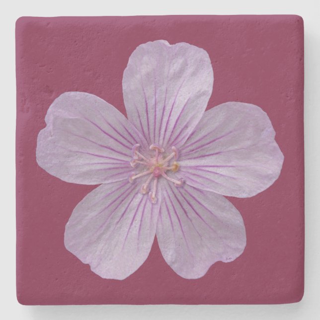 Dessous-de-verre En Pierre Pineywoods Geranium #1 (Devant)