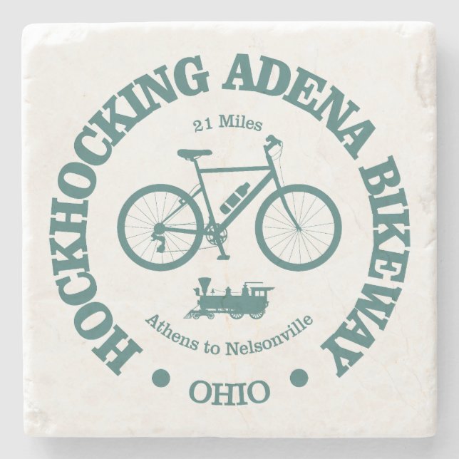 Dessous-de-verre En Pierre Piste cyclable Hockhocking Adena (cyclisme) (Devant)
