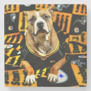 Dessous-de-verre En Pierre Pitbull Secourt Dog Football Fanatic